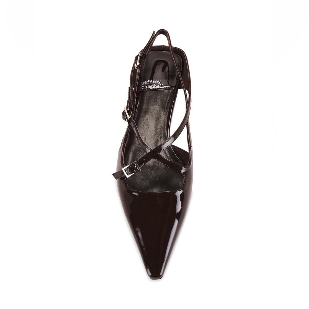 Jeffrey Campbell Dark Brown Patent flats